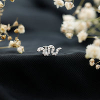 Certified Diamond Snake Earring for Cartilage Piercing