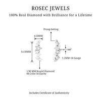 Unique Diamond Star Crawler Helix Earring