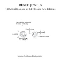 Certified Diamond Spiral Earring for Cartilage Piercing