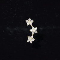 Helix Flower Crawler Earring with Diamond