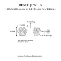Certified Diamond Paw Cartilage Earring