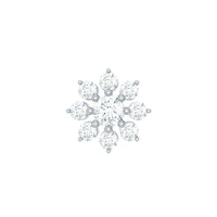 Sparkling Diamond Flower Cartilage Earring with Flat Back