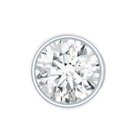 Bezel Set Diamond Solitaire Conch Earring