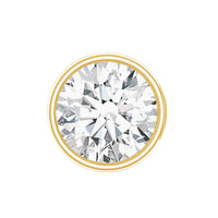 Bezel Set Diamond Solitaire Conch Earring
