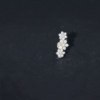 Certified Diamond Flower Crawler Cartilage Earring