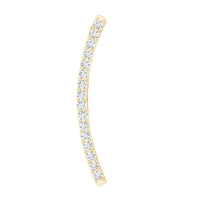 Pave Set Diamond Curved Bar Earring for Cartilage Piercing