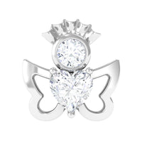 Heart Diamond Angel Earring for Helix Piercing