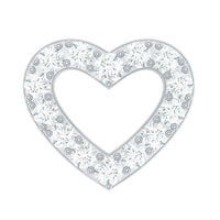 Cute Diamond Open Heart Earring for Helix Piercing