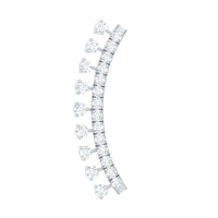 Minimal Diamond Crawler Earring for Cartilage Piercing