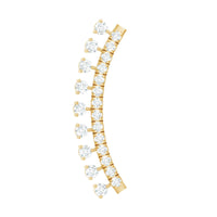 Minimal Diamond Crawler Earring for Cartilage Piercing
