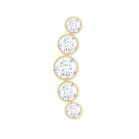 Graduated Style Diamond Crawler Earring for Helix Piercing