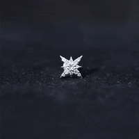 Sparkling Diamond Starburst Earring for Cartilage Piercing