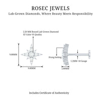 Sparkling Diamond Starburst Earring for Cartilage Piercing