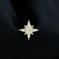 Sparkling Diamond Starburst Earring for Cartilage Piercing
