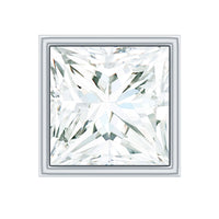 Princess Cut Diamond Conch Earring in Bezel Setting
