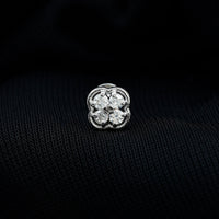 Diamond Flower Cluster Earring for Helix Piercing