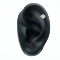 Diamond Flower Cluster Earring for Helix Piercing