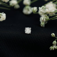 Minimalist Diamond Solitaire Earring for Tragus Piercing