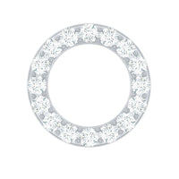 Brilliant Cut Diamond Circle Earring for Helix Piercing