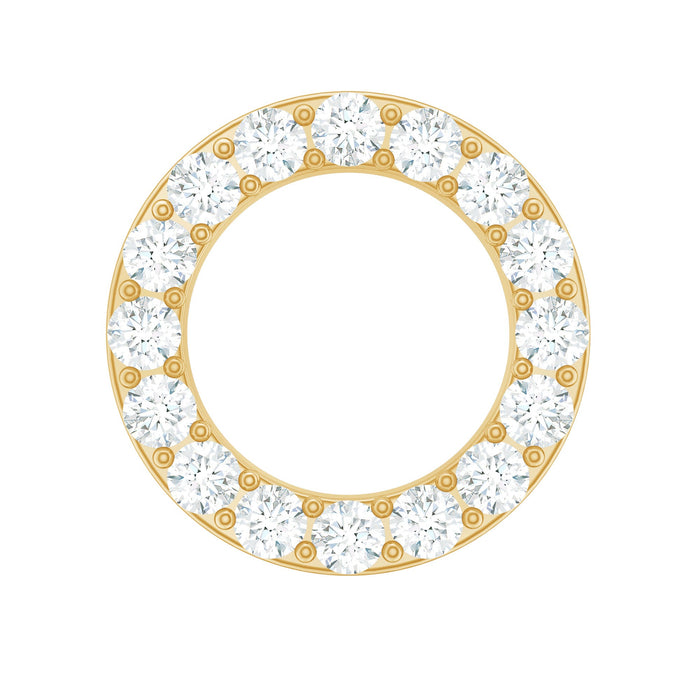 Brilliant cut diamond circle earring for helix piercing by Rosec Jewels, featuring a sparkling diamond design in body jewelry style.