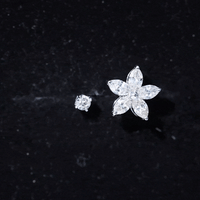 Marquise Diamond Flower Cartilage Earring Set