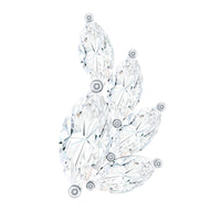 Marquise Diamond Cluster Helix Earring with Flat Back