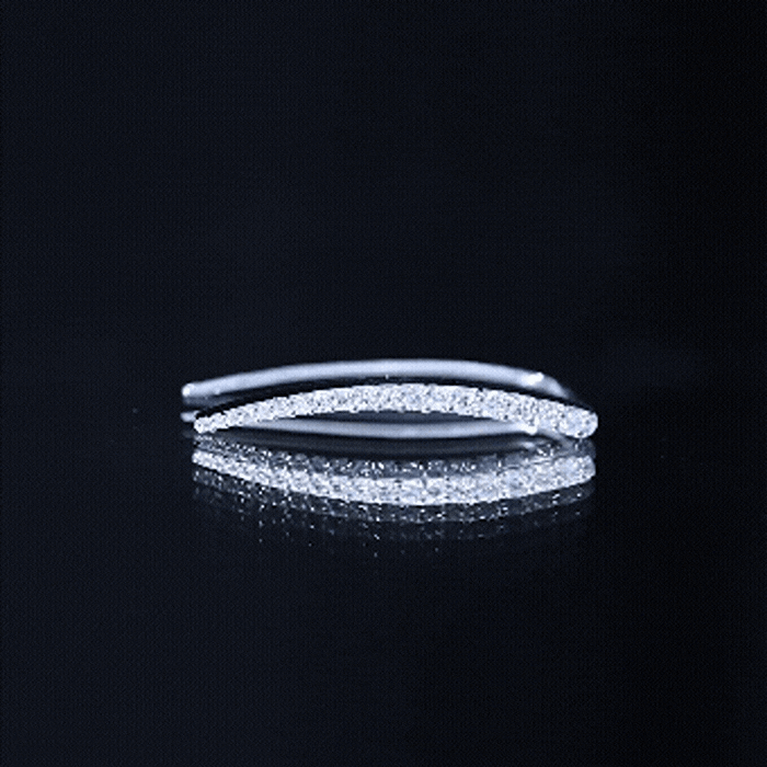 Yellow graduated diamond climber helix earring by Rosec Jewels, body jewelry featuring sparkling diamonds in a curved design.