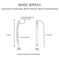 Graduated Style Diamond Climber Helix Earring