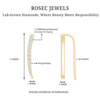 Graduated Style Diamond Climber Helix Earring