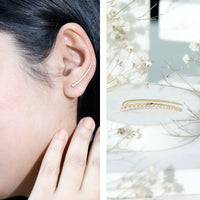 Graduated Style Diamond Climber Helix Earring