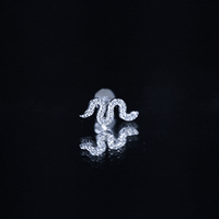 Certified Diamond Snake Earring for Cartilage Piercing