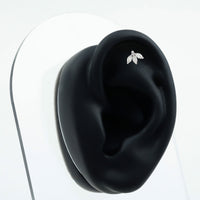 Marquise Cut Diamond Lotus Flower Earring for Cartilage Piercing