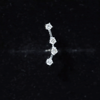 Diamond Aquarius Zodiac Earring for Helix Piercing