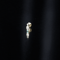Pear Shape Diamond Two Stone Helix Earring