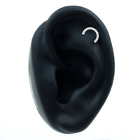 Certified Diamond Half Circle Earring for Piercing
