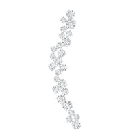 Diamond cluster climber earring for helix piercing by Rosec Jewels, featuring sparkling diamond accents on sleek body jewelry.