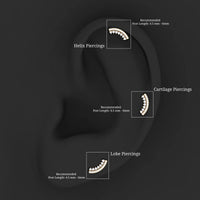 Certified Diamond Curved Cartilage Earring for Women