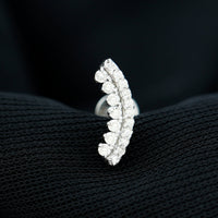 Certified Diamond Curved Cartilage Earring for Women