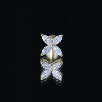 Marquise Four Petal Flower Cartilage Earring