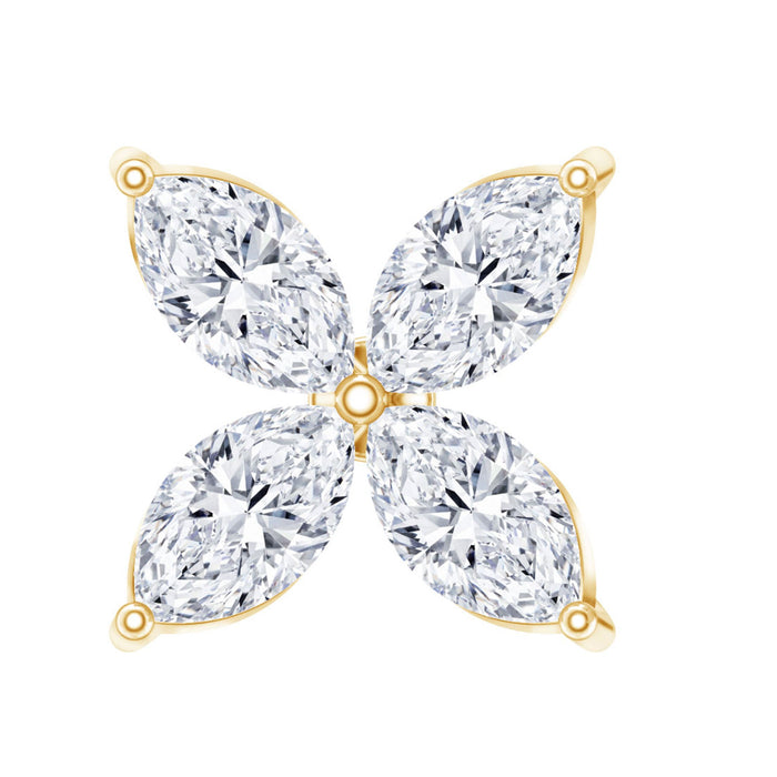 Marquise Four Petal Flower Cartilage Earring