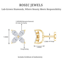 Marquise Four Petal Flower Cartilage Earring