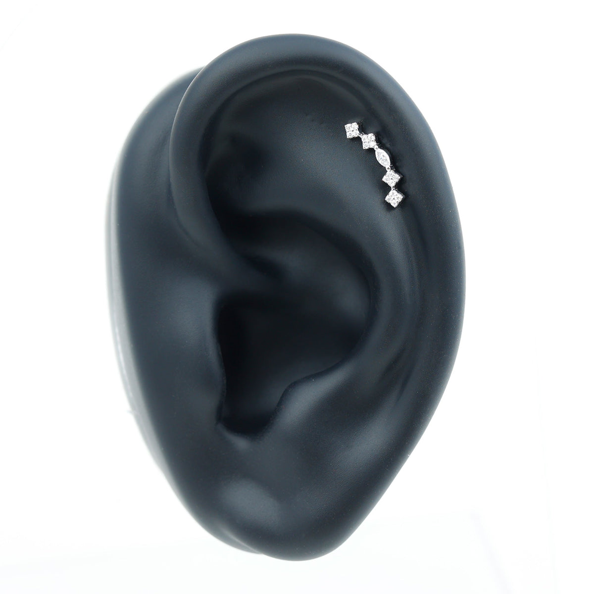 Elegant Diamond Ear Crawler Earring for Helix Piercing