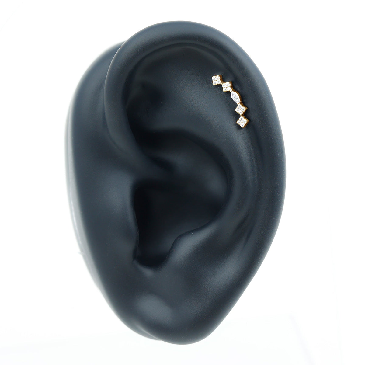 Elegant Diamond Ear Crawler Earring for Helix Piercing