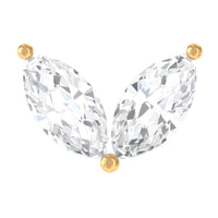 Marquise Diamond Two Stone Earring for Tragus Piercing