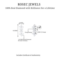 Diamond Flower Crawler Earring for Helix Piercing