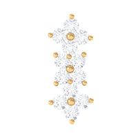 Diamond Flower Crawler Earring for Helix Piercing