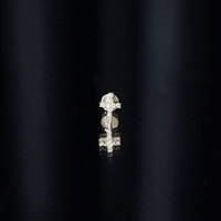 Minimalist Diamond Cross Cartilage Earring