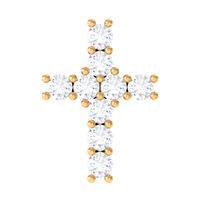 Minimalist Diamond Cross Cartilage Earring