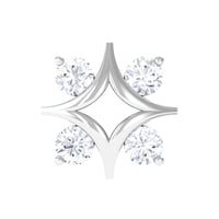 Round Cut Diamond Star Earring for Helix Piercing