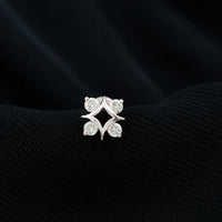 Round Cut Diamond Star Earring for Helix Piercing